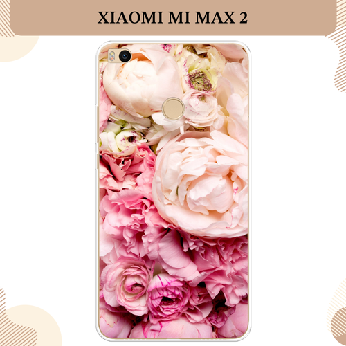 Силиконовый чехол Пионы яркие на Xiaomi Mi Max 2 / Сяоми Mi Max 2