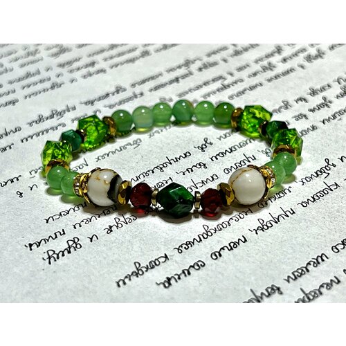 Браслет, 1 шт., размер 17 см, зеленый