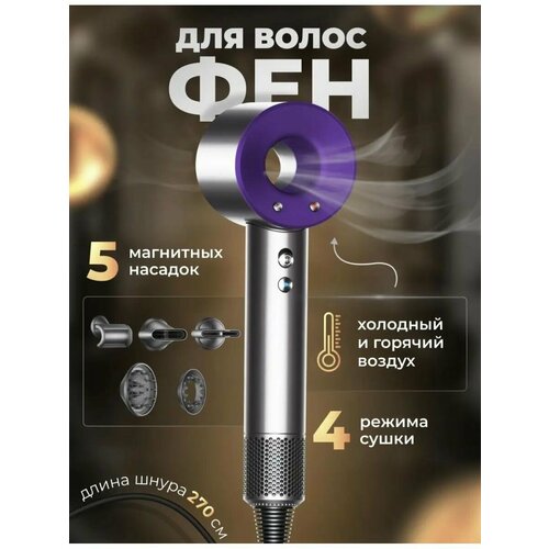 Фен для укладки и сушки волос Фиолетовый 433300₽
