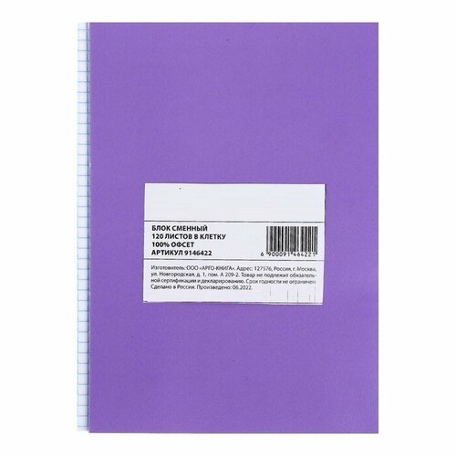 Сменный блок дтетр на кольцах А5 120л клетка 278₽