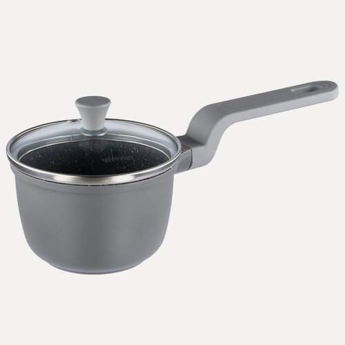 Изображение товара Алюминиевый ковш Werner Mini 52194, 10х6,75 см/0,4 л, антипригарное покрытие PTFE, серый