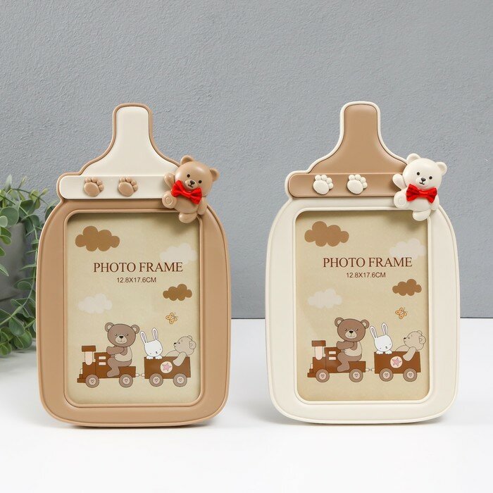 фото Фоторамка пластик 13х18 см "Детская бутылочка" микс 17х3,5х28 см