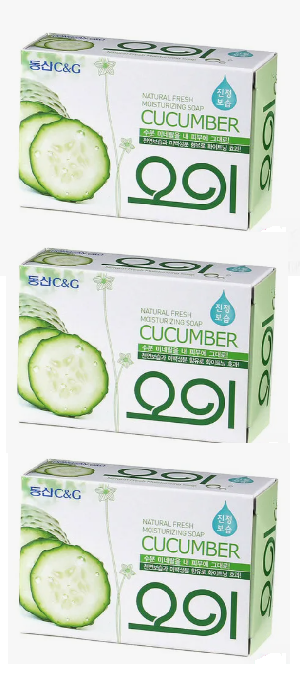 Clio Мыло туалетное Cucumber soap 100 г,3 шт