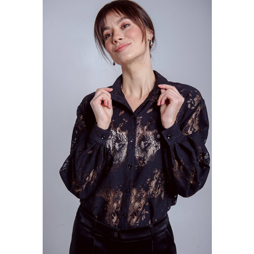 фото Рубашка anis emotions&style, размер xs, черный