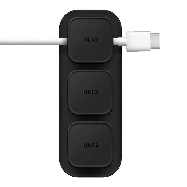 Uniq Органайзер для проводов Uniq POD Mag (3 держателя + база) на магнитах, Dark grey