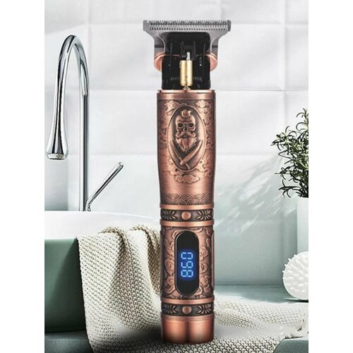 Беспроводной аккумуляторный окантовочный триммер DSP 90393 машинка для стрижки волос и бороды с насадками под ноль Бронзовый 149900₽