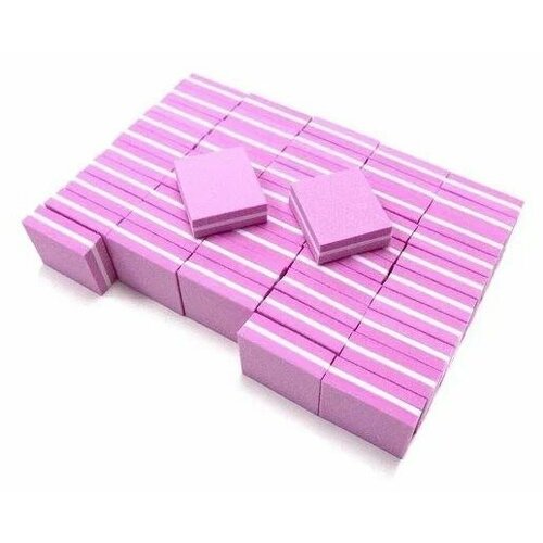 Баф 50 шт. 100/180, 2,5*3,5 см/ Бафик для маникюра 50 штук/ Баф одноразовый
