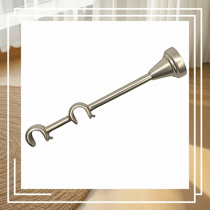 фото Двухрядный открытый настенный кронштейн для металлического карниза D16/16