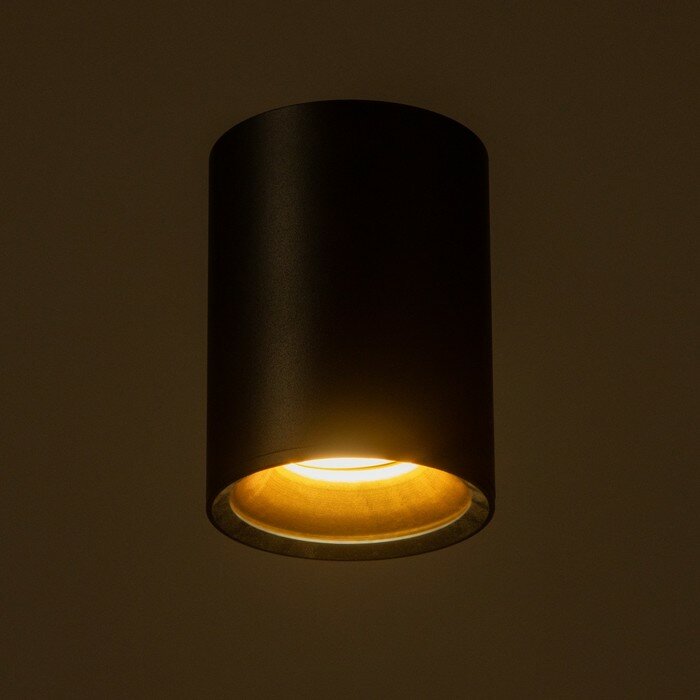 Светильник "Балло" GU10 черно-золотой 8,5х8,5х10 см (комплект из 2 шт) - фотография № 3