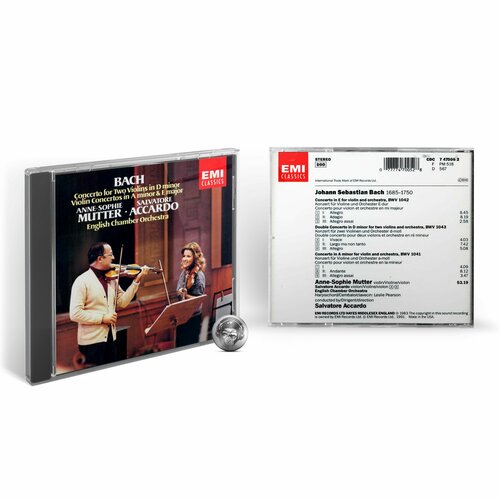 Anne-Sophie Mutter & Salvatore Accardo - Bach: Concerto For Two Violins/ Violin Concertos In A Minor & E Major (1CD) 1983 Jewel Аудио диск