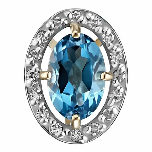 Подвеска UVI Ювелирочка, красное золото, 585 проба, родирование, бриллиант