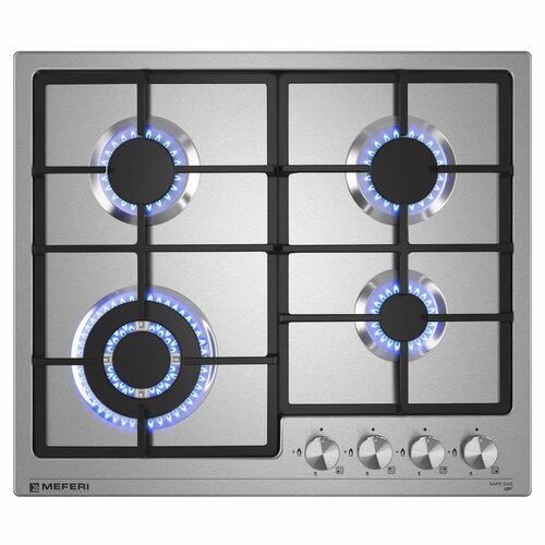 Газовая варочная панель MEFERI MGH604IX LIGHT автоподжиг газ-контроль 1399000₽