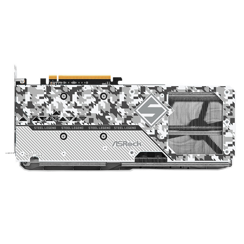 Видеокарта ASRock Radeon RX 7600 XT Steel Legend 16GB OC 2539MHz PCI-E 4.0 16384Mb 18000MHz 128-bit HDMI 3xDP RX7600XT SL 16GO