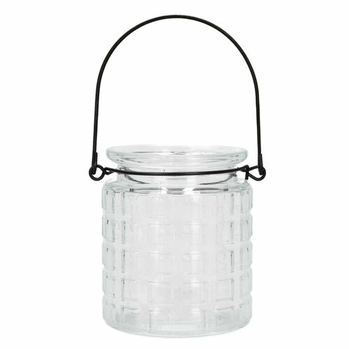 Подсвечник, жаростойкое стекло, прозрачный, с подвесом, 8х9см