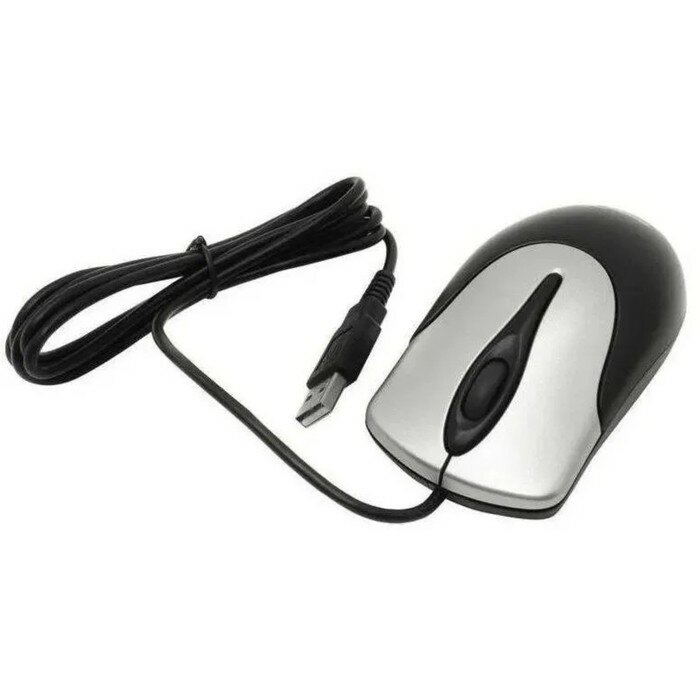 Мышь проводная Genius NetScroll 100 v2 чёрный серебристый USB - фото №16