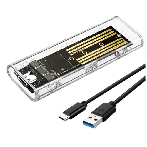 Внешний корпус для SSD M.2 NVME (M-key) USB 3.1 orico m 2 nvme ssd чехол корпус asm2364 master chip 20 гбит с usb3 2 gen2 x2 type c для m 2 жесткого диска до 2 тб кабели a c c