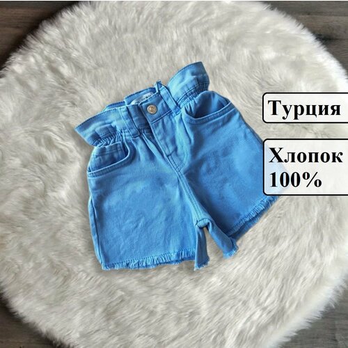 фото Шорты zara, размер 18-24 мес 92 см, голубой