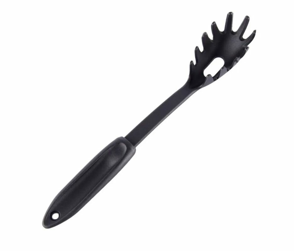 Изображение 5 в 1! Набор кухонных принадлежностей из 5 предметов, половники и лопатки с щипцами, черный / кухонные приспособления