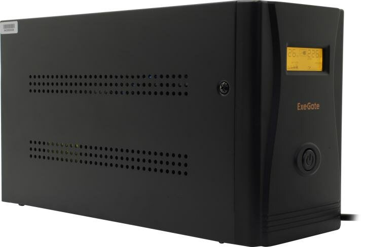 Источник бесперебойного питания Exegate EP285519RUS 2000VA/1200W, LCD, AVR, 4 евророзетки, RJ45/11, USB, - фото №6