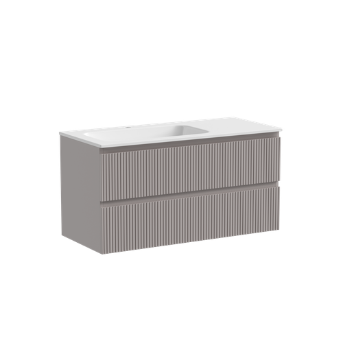 Ceramica Nova Тумба под раковину подвесная левая Snob T 100 (Смоки софт), SNT100LSM