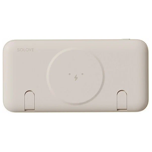 Внешний аккумулятор повербанк SOLOVE Magnetic MagSafe W10 10000mAh 20W USB-A 1 Type-C 1 Beige RU 2799₽
