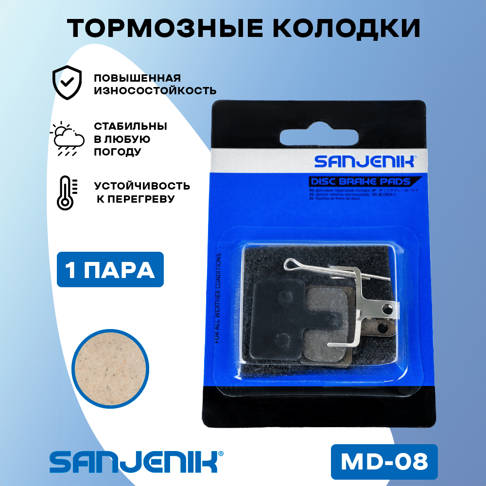 Тормозные колодки Sanjenik MD-08 для велосипедов и электросамокатов