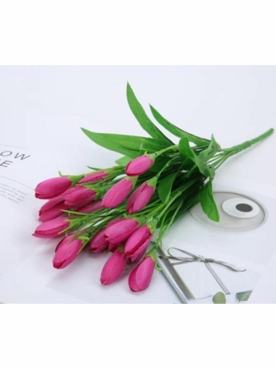 Букеты искусственных цветов Крокусы тюльпаны цветы искусственные 35 см