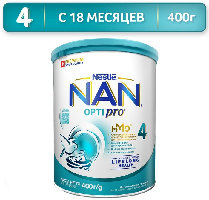 Смесь NAN 4 OPTIPRO молочная 400г