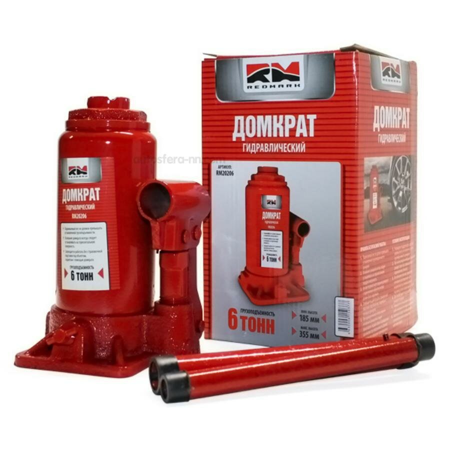RED MARK RM20206 Домкрат гидравлический 6т.(высота мин/макс 185/355мм) "RedMark"