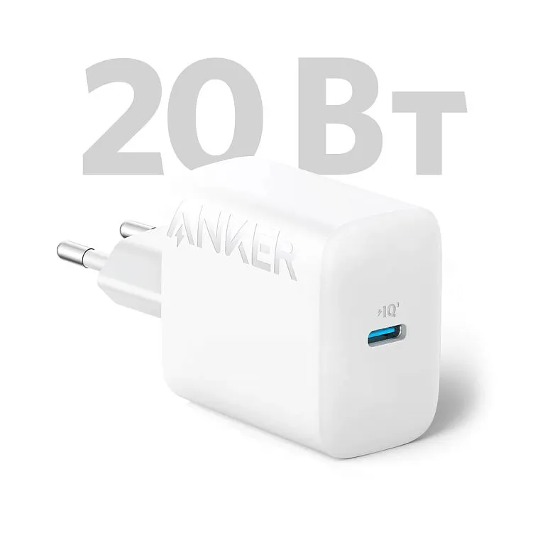 Сетевое зарядное устройство Anker 312 USB-C 20W белый (А2347)