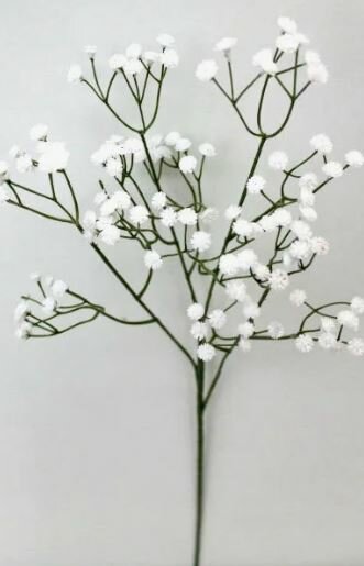 Цветы искусственные "Ветка гипсофилы" 72см белый