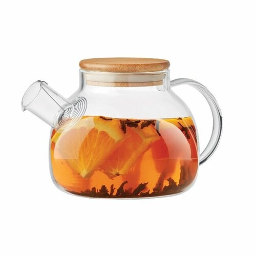 Заварочный чайник JEWEL объем 10л боросиликатное стекло крышка из бамбука 744₽