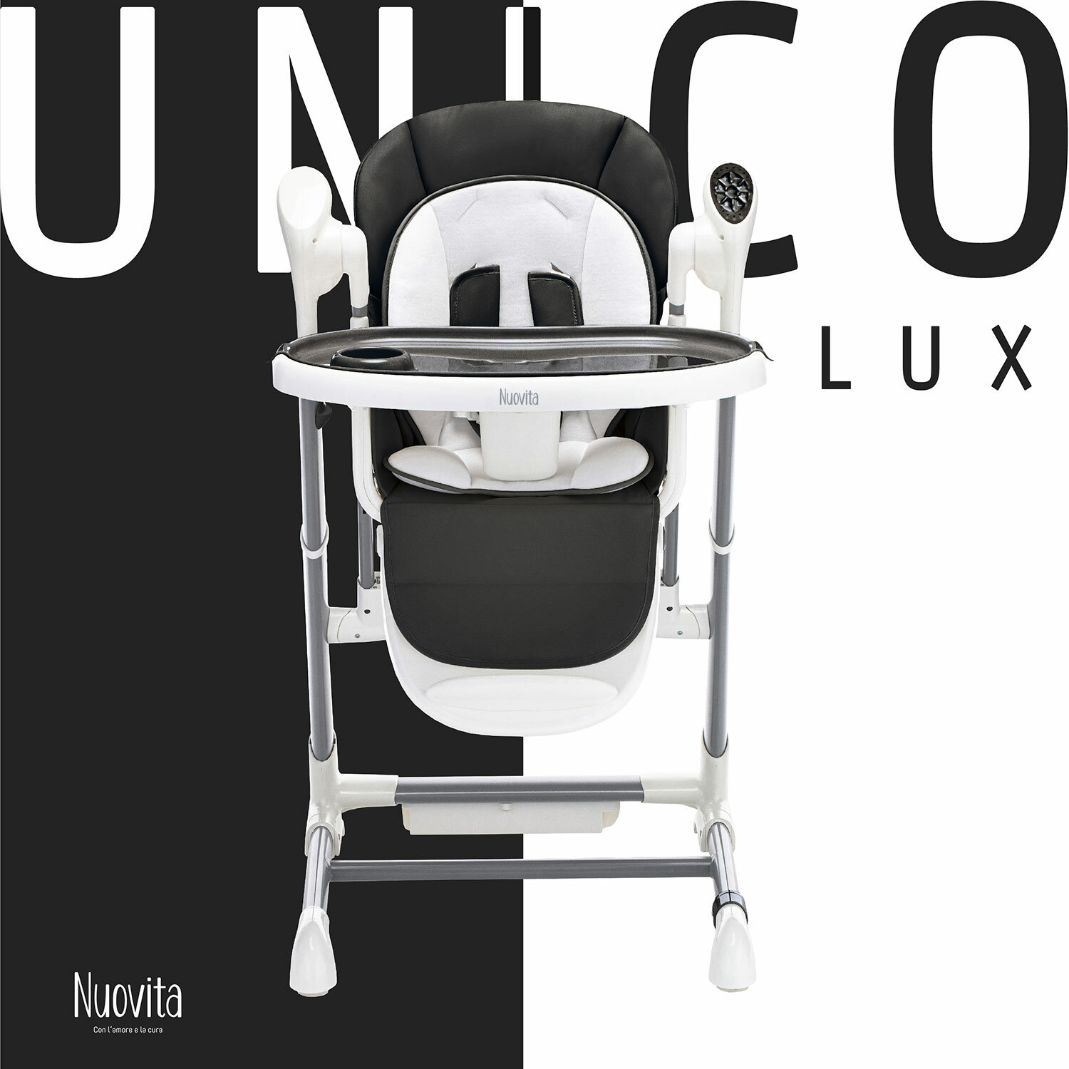 Стульчик для кормления Nuovita Unico lux с электронным устройством качения (цвета в ассорт.) Polini Kids - фото №17