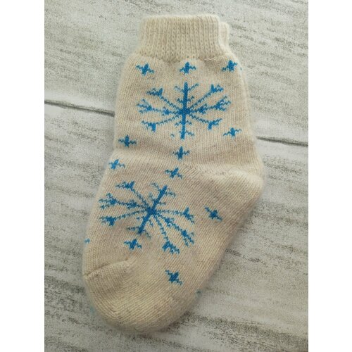 фото Носки размер 33, голубой, белый для детей