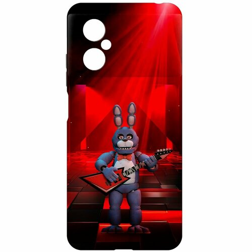 Чехол-накладка Krutoff Soft Case фнаф (FNAF) - Бонни с гитарой для Xiaomi Poco M4 5G черный чехол накладка krutoff soft case фнаф fnaf эндо 01 для xiaomi poco m6 pro 5g черный