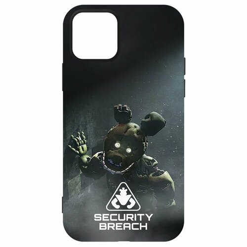 Чехол-накладка Krutoff Soft Case фнаф (FNAF) - Нарушение безопасности для iPhone 12 черный чехол накладка krutoff soft case фнаф fnaf нарушение безопасности для huawei nova y91 черный