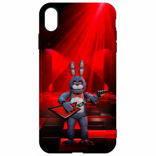 Чехол-накладка Krutoff Soft Case фнаф (FNAF) - Бонни с гитарой для iPhone XS Max черный чехол накладка krutoff soft case фнаф fnaf бонни с гитарой для iphone 12 pro max черный