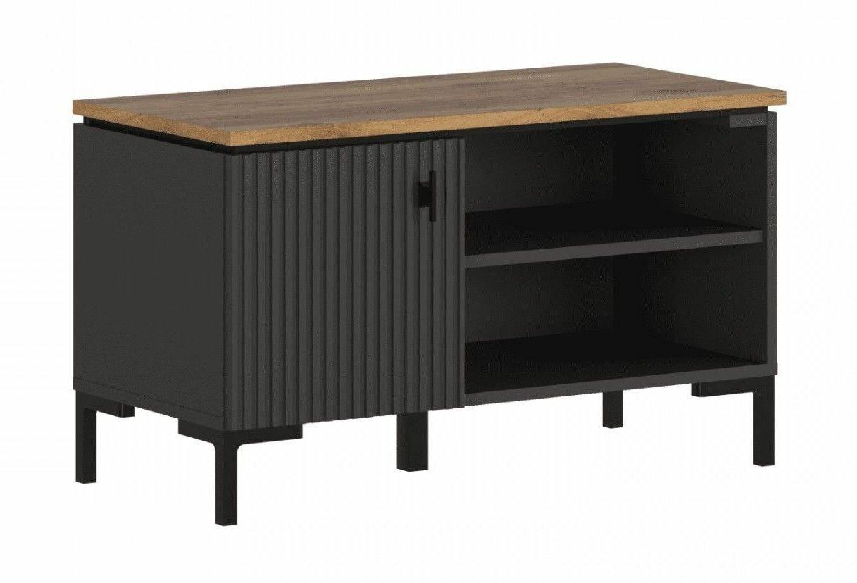 фото Тумба для обуви Black Red White Сан Джиминьяно KOM1D (Антрацитовый/Дуб нокс)