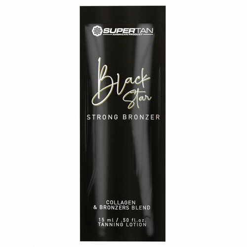 Крем для загара Super Tan Black STAR snrong bronzer мульти бронзатор с коллагеном (15 мл) 1 шт