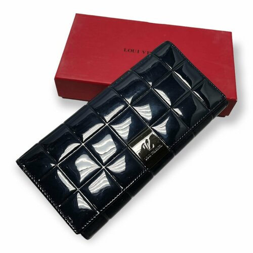 фото Кошелек 187-288ф/blue, фактура лаковая, синий pouchman