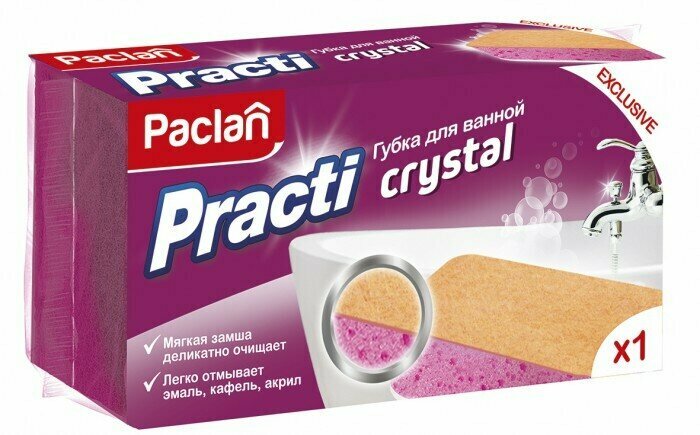 Paclan Губка для ванной Practi Crystal , 1шт.