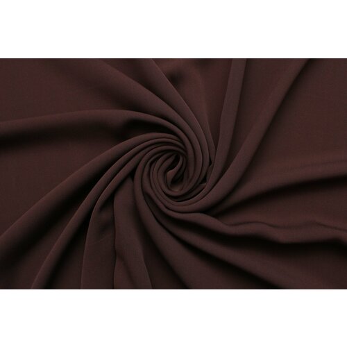 Ткань Шёлк-креп Armani двойной Sable горький шоколад, ш134см, 0,5 м