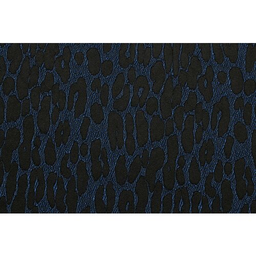 Ткань Жаккард-стрейч чёрно-синий с узором под черепаху, 430 г/пм, ш136см, 0,5 м ткань джерси жаккард стрейч чёрно синий 560 г пм ш166см 0 5 м