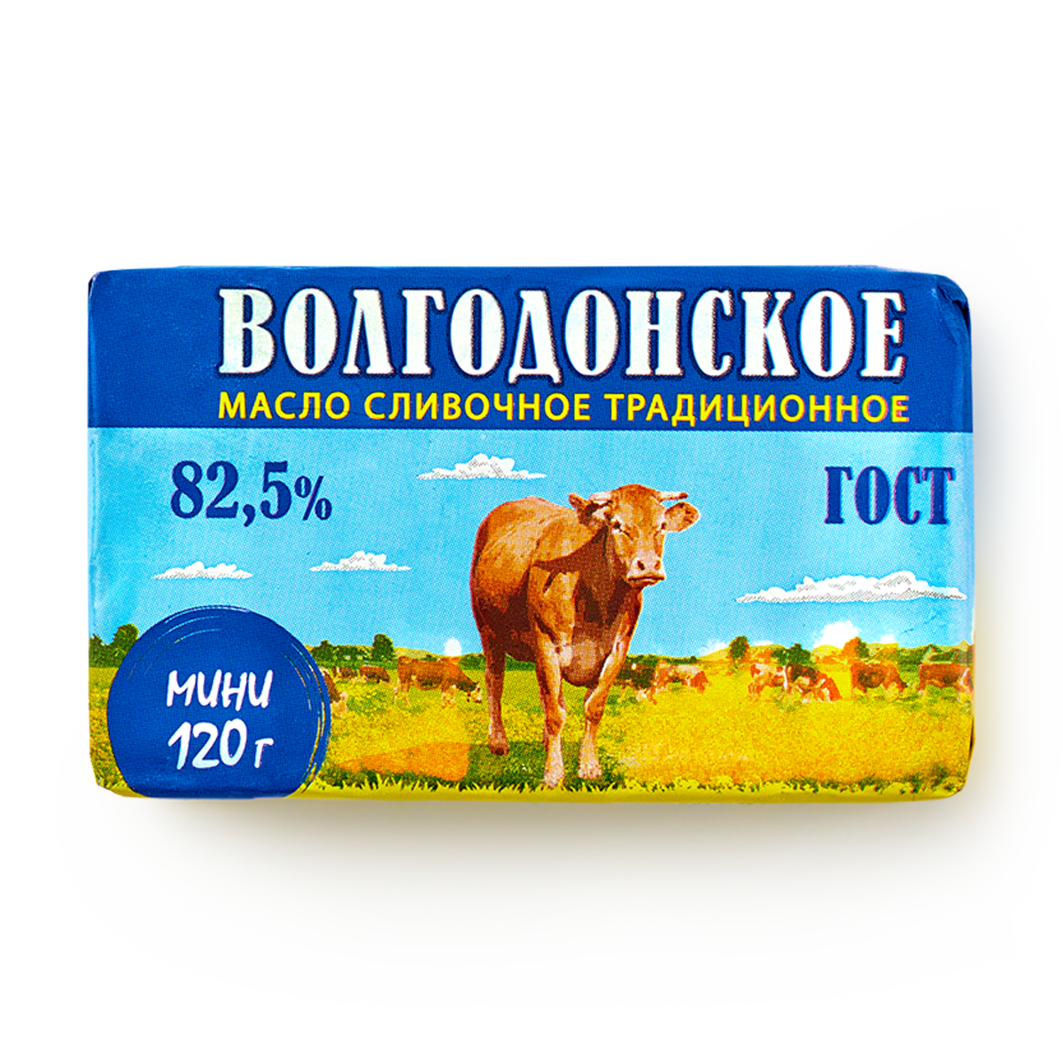 Масло сливочное "Волгодонское", 82,5%, традиционное, 120 г