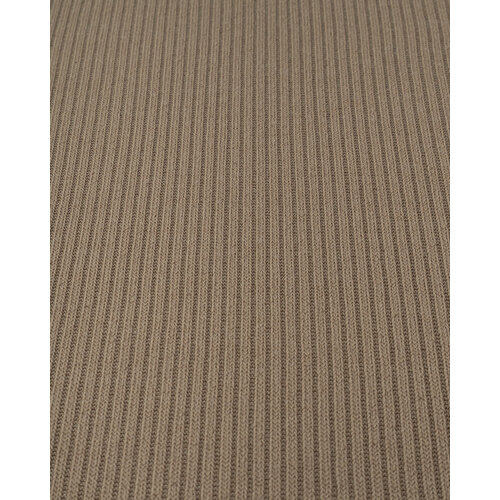 Ткань трикотаж лапша в рубчик для шитья и рукоделия, отрез 4 м*150 см, цвет бежевый