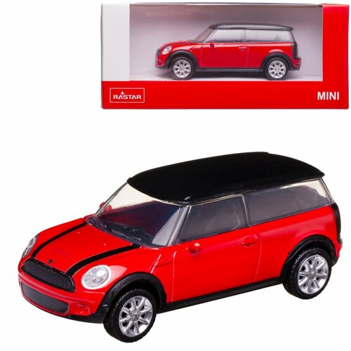 игрушечная металлическая машинка Машина металл. 1:43 scale MINI CLUBMAN цвет красный RASTAR 37300R