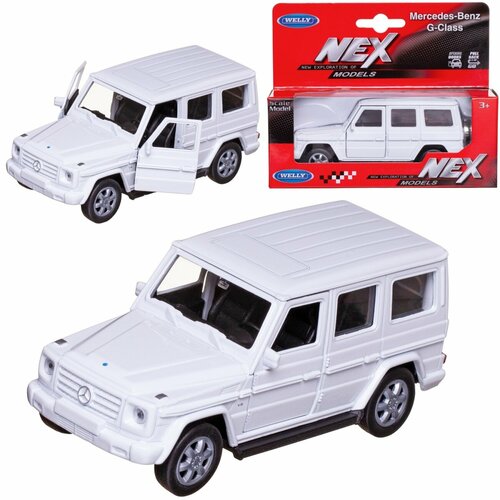 Машинка Welly 1:38 MERCEDES-BENZ G-CLASS белая 43689W/белая welly 1 36 mercedes benz g class suv alloy diecast car collection toy souvenir ornament nex new exploration of model