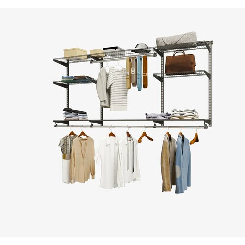 Гардеробная система хранения Титан-GS Симметричная практичная 2100 черная 450