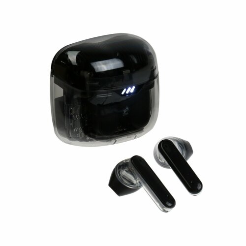 Наушники беспроводные K20 TWS вкладыши BT 50 35260 мАч прозрачные чёрные 1шт 1510₽