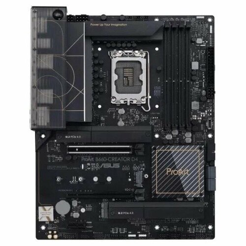 Asus Материнская плата Материнская плата ASUS PROART B660-CREATOR D4, LGA 1700, Intel B660, ATX, Ret sata pcie adapter 6gbps 4 ports sata iii revision 3 0 to pci express 3 0 x1 controller expansion card for windows macos linux